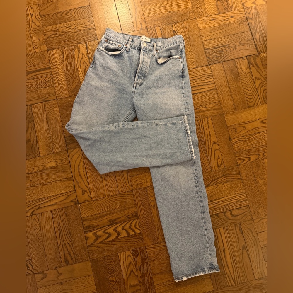 Agolde Light Blue Straight Leg Jeans